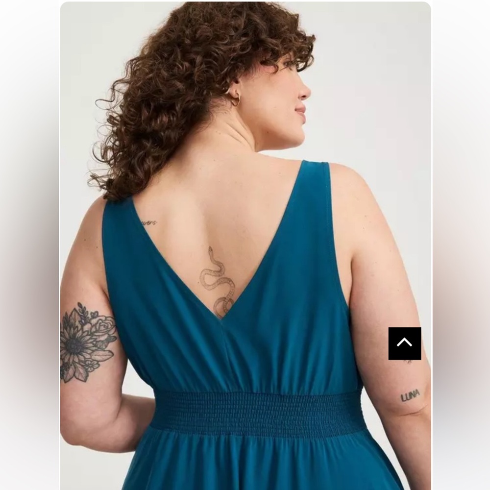 NWT Torrid Elegant Teal Sleeveless Maxi Dress size 2X 🌹🌸🌺 BC BAG 04 - Picture 4 of 10